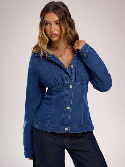 Avantive Camisa vaquera de manga larga con botones delanteros ajustada, para otoño e invierno, Halloween, Navidad, Año Nuevo, salidas, graduación, baile de graduación, elegante, formal, de lujo, elegante, casual de negocios, cumpleaños, oficina