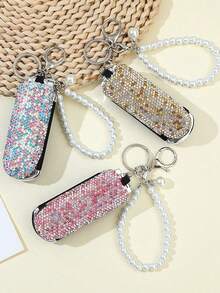 1pc Folding Portable Comb With Mirror, Clay Air Cushion Brush, Keychain, 2-In-1 Makeup Mirror Accessory, Bag Charm - 彩色 - 查看 4