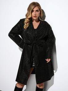 Maija Abrigo de PU con estampado de leopardo talla grande, abrigo de PU modernista de vanguardia Y2K, abrigo largo para mujeres talla grande para invierno y otoño, adecuado para Halloween, Navidad, Año Nuevo, fiesta, dinero viejo, romántico, moda, versátil; cómodo, elegante, casual, uso diario sencillo, esencial, unicolor, casual de vacaciones, decente, soltera, elegante - Multicolor - Ver 4