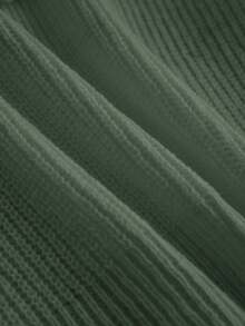 CosyJoli Plus Size Casual Elegant 3D Floral Round Neck Batwing Sleeve Loose Pullover Sweater,Slightly Sheer - Green - View 7