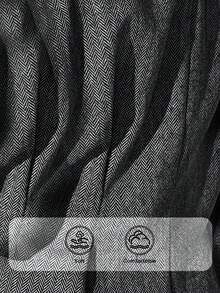 Auralis 大码秋冬时尚通勤人字纹背心 - 黑與白 - 查看 7