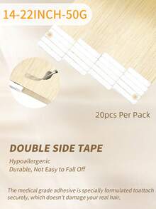 Tape In Hair Extensions 100% Human Hair #613 Light Blonde Straight Style In 14-22 Inch Lengths Extensions Silky Seamless Invisible Top Quality Thick Ends Healthy Human Hair Extensions 50g/Pack For Thin Hair And Salon Use - S613 - View 4