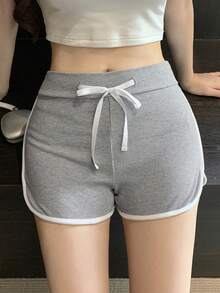 DAZY Women's Summer Contrast Color Patchwork Sexy Casual Slim Fit Shorts Y2k