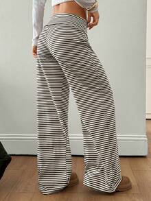 Coolane 女式夏季文艺复兴节街头服饰复古 Y2K 垃圾摇滚图案弹力翻领长裤黑色直筒裤 - 彩色 - 查看 3