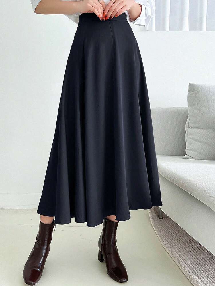 Tall Women's Satin Long Elegant Skirt