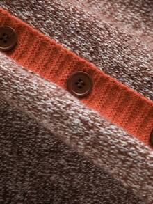 CosyJoli Plus Size Women's Leopard Print Elegant Casual Commuting Vacation Mixed Yarn Splice Color Knitted Sweater Cardigan Thick Jacket In Fall/Winter