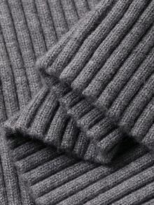 DAZY Casual Fashion PU Leather Strap Metal Buckle Decor Hollow Out Off Shoulder Knit Crop Top, Suitable For Spring, Autumn, New Year, Christmas Party