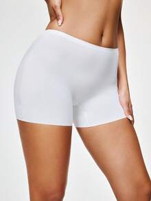 SHAPORA Lot de 4 boxers de sécurité anti-frottements pour femmes, 2 en 1, caleçons et leggings, décontractés, confortables et chics pour l'automne - Multicolore - Voir 7