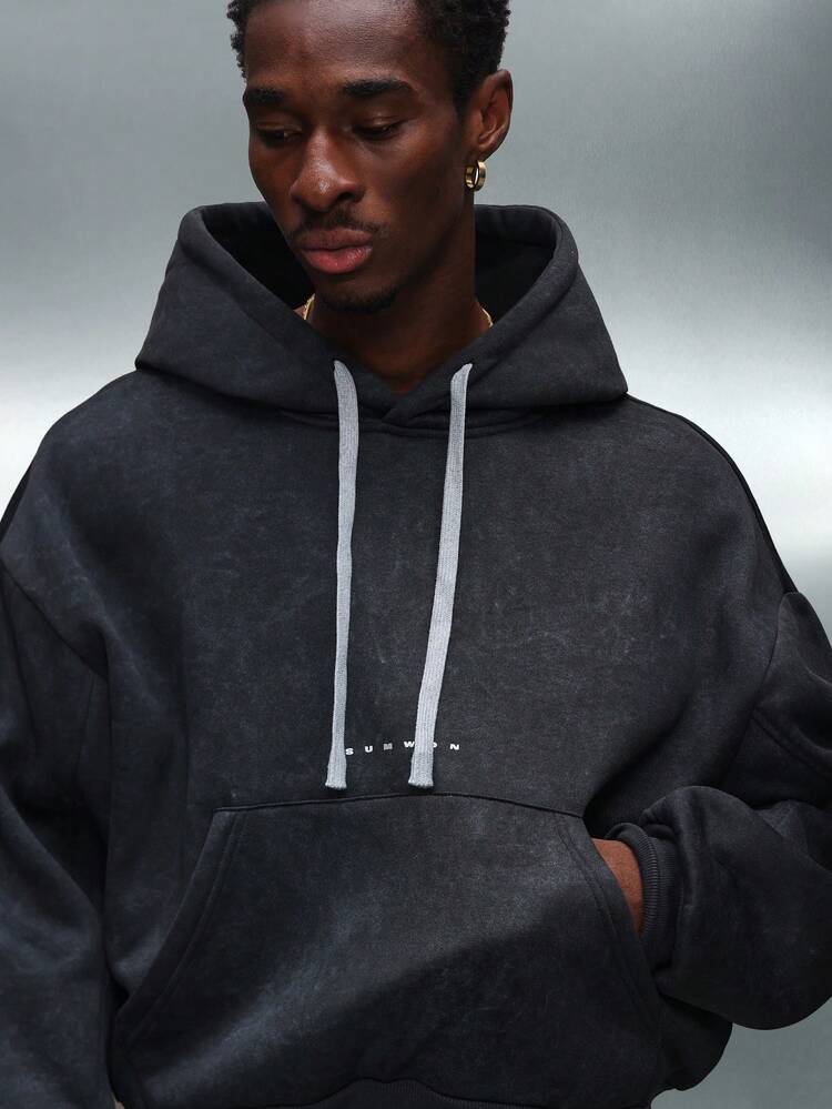 PLAYBOY X SUMWON Oversized Pullover Hoodie With Drawstring