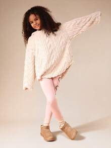 SUMWON Fluffy Sherpa Hoodie With Leggings For Cozy Winter Wear - Apricot - View 6