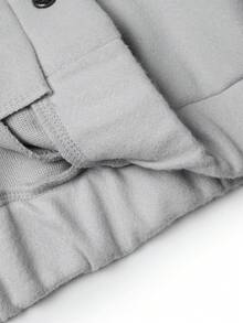 Manfinity Homme Abrigo informal de manga larga para hombres, minimalista y de moda para uso diario, otoño/invierno - Gris Claro - Ver 7