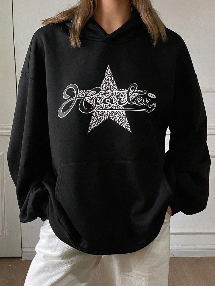 Women's Casual Star Print Sweatshirt, Autumn/Winter Y2k