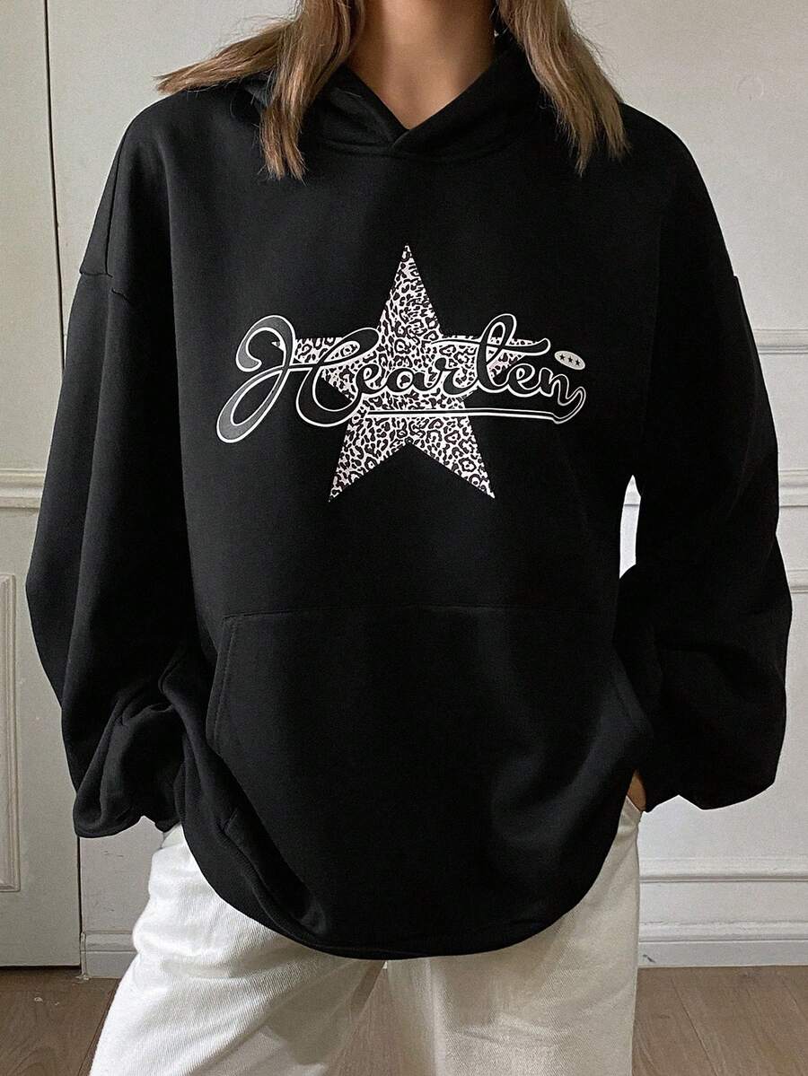 DAZY Women's Casual Star Print Sweatshirt, Autumn/Winter Y2k | SHEIN UK