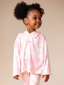 SUMWON 女童扎染连帽衫和运动裤套装休闲舒适运动服 - 彩色 - 查看 3