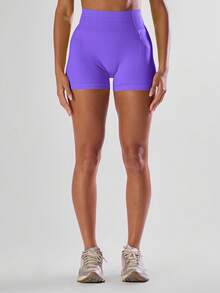 Musera Sport Quần short cạp cao dáng ngắn, thoải mái, năng động, thích hợp cho tập luyện thể thao, chạy bộ, câu lạc bộ điền kinh, Padel, Tennis, Pickleball, Yoga, Pilates, thể dục, mặc hàng ngày. - Màu tím - Xem 2