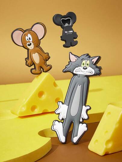 TOM & JERRY X SHEIN Interesting Animal Shape Refrigerator Magnet, Good Decoration For Refrigerator, Opener, Suitable For Kitchen And Office Whiteboard