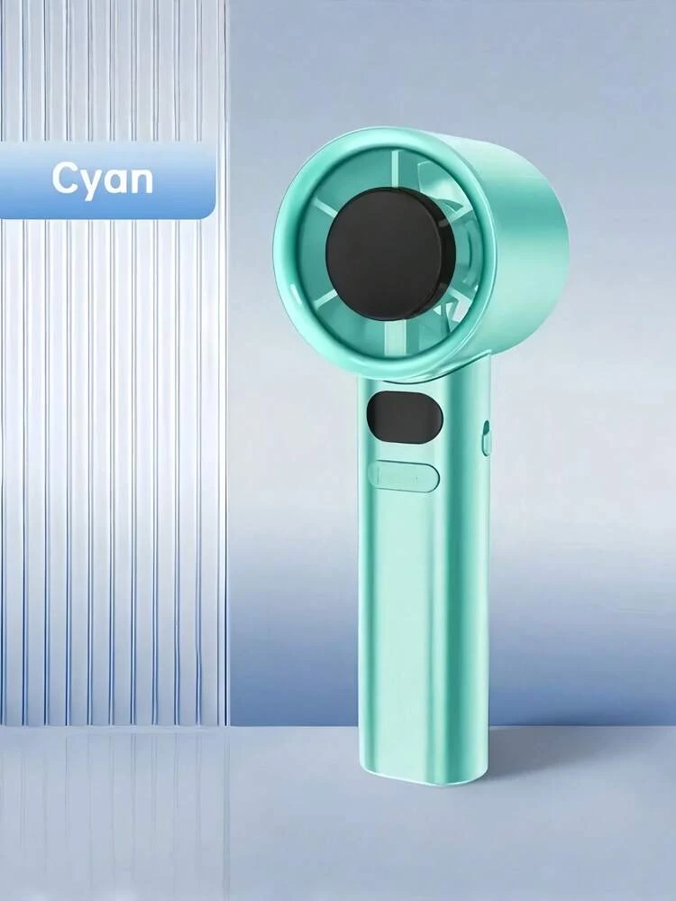1 pieza Ventilador mini turbo multicolor recargable por USB, ventilador de mano portátil de alta velocidad con flujo de aire potente para uso al aire libre - Multicolor - Añade 9