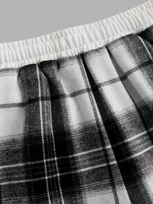 SHEIN 青少年女孩休闲宽松阔腿运动裤，松紧腰带，适合春、夏、秋、冬 - 彩色 - 查看 9