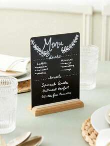 1/2套迷你黑板标牌带支架，带支架桌卡，小型黑板，适用于餐桌装饰、婚礼、生日派对、桌号、食品标签、留言板标牌和活动装饰、餐厅食品展示、留言板、小型企业、婚礼、宴会、咖啡店、毕业典礼、开放式酒吧标牌带支架