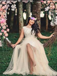 LED Flower Crowns Headbands - Mardi Gras Light Up Headband For Women, Garlands Glowing Floral Wreath Crowns For Wedding Beach Party Birthday Cosplay - Valentine's Day, Flowers, Couples, Love, Sets Gifts, Funny Gifts, Ribbon, Balloons - Multi-color light - View 7