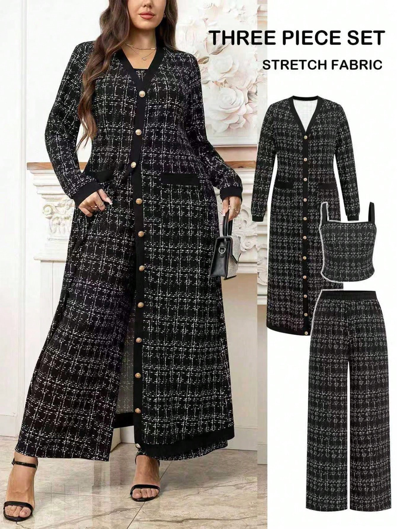 SHEIN Clasi مجموعة مكونة من 2 قطعة للمرأة ذات الحج...