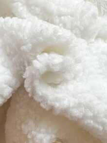 Vintaside Kids Baby GirlThermal Lined Vest, Thick Warm Jacket With 3D Rabbit Ear Decoration, Countryside Style, Fashion & Elegant, All-Match Outerwear For Spring, Autumn And Winter