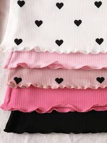 SHEIN Tops de manga larga de punto elástico de unicolor, básicos informales para niñas preadolescentes. Múltiples piezas, ideales para uso casual, diario y escolar en otoño e invierno. Imprescindible y versátil.