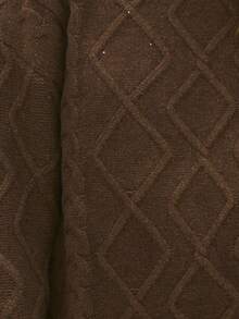 Nöista 温暖的棕色绞花针织毛衣，饰有菱形和编织细节，是打造舒适冬季造型、轻松季节性穿搭以及圣诞节和新年期间精致日常装扮的理想之选。 - 咖啡棕 - 查看 5