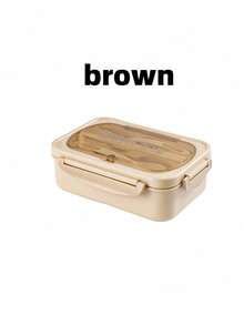 1 套 4 格便当盒带分隔盖和叉勺微波炉塑料午餐盒适用于办公室学生学校派对户外露营野餐零食