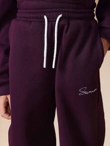 SUMWON 男童连帽衫和阔腿慢跑裤套装 Hood Vacation - 紫色 - 查看 8