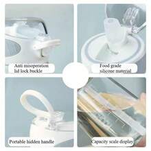 1 Piece 400ml/13.5 Ounces, Leak Proof, Drop Proof, Splash Proof, PC+Anti Slip Silicone Material, INS Style Portable Straw Cup, Straight Anti Slip Patterned Cup Body, One Click Bounce Anti Splash Cup Lid, All Season Outdoor Adventure Travel Water Tool