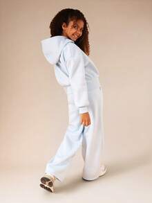 SUMWON Oversized Butterfly Print Matching Co-Ord Set Long Sleeve Hoodie Sweatpants For Tweens - Blue - View 2