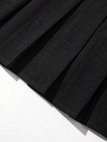 GlowEve CURVE 大码女式纯色百褶休闲/工作裙