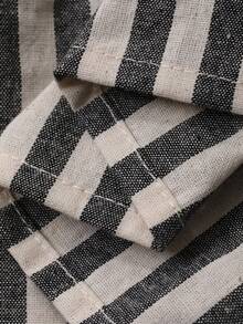 DAZY Women's Summer Spaghetti Strap Tie Striped Slim Fit Camisole Tank Top, Vacation Style Y2k - Black and White - View 7