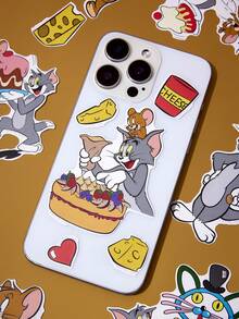 TOM & JERRY X SHEIN Bộ sticker hoạt hình dễ thương, sticker trang trí, bộ decal phù hợp cho ốp điện thoại, laptop, album thủ công tự làm, sổ tay Bullet Journal, sổ lưu niệm. - Nhiều màu - Xem 5