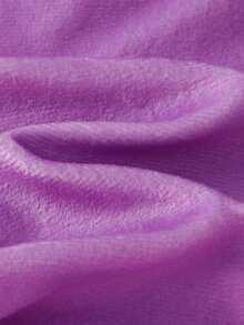 女童睡衣，可爱猫咪印花羊毛长袖上衣和裤子套装，甜美优雅，适合女婴，秋冬 - 紫色 - 查看 3