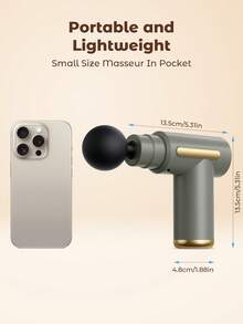 Teckwe 大功率肌肉放松器，可充电深层组织按摩枪，配备 4 个按摩头，可全身放松，终极肌肉恢复工具，塑料材质，家庭级，USB 充电，适合办公室、家庭、运动员等场合的礼物