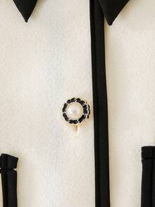 Elladie kids Young Girls Woolen Cardigan Jacket, Fashion Drawstring Decor 3D Bow Accent With Pearl Buttons, Suitable For Vintage, Elegant And Cute Daily Wear - Apricot - View 4