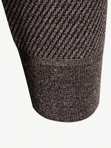 Manfinity Mode Cardigan à manches longues pour hommes, col en V, boutons devant, couleur unie, automne/hiver