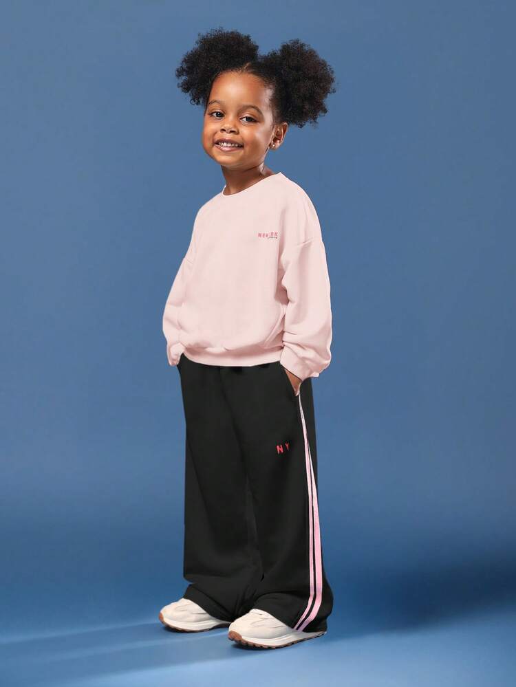 Cherry Print Sweatshirt And Joggers Set