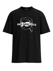 Karl Lagerfeld Ikon Graphic Men's T-Shirts Black - Black - View 1