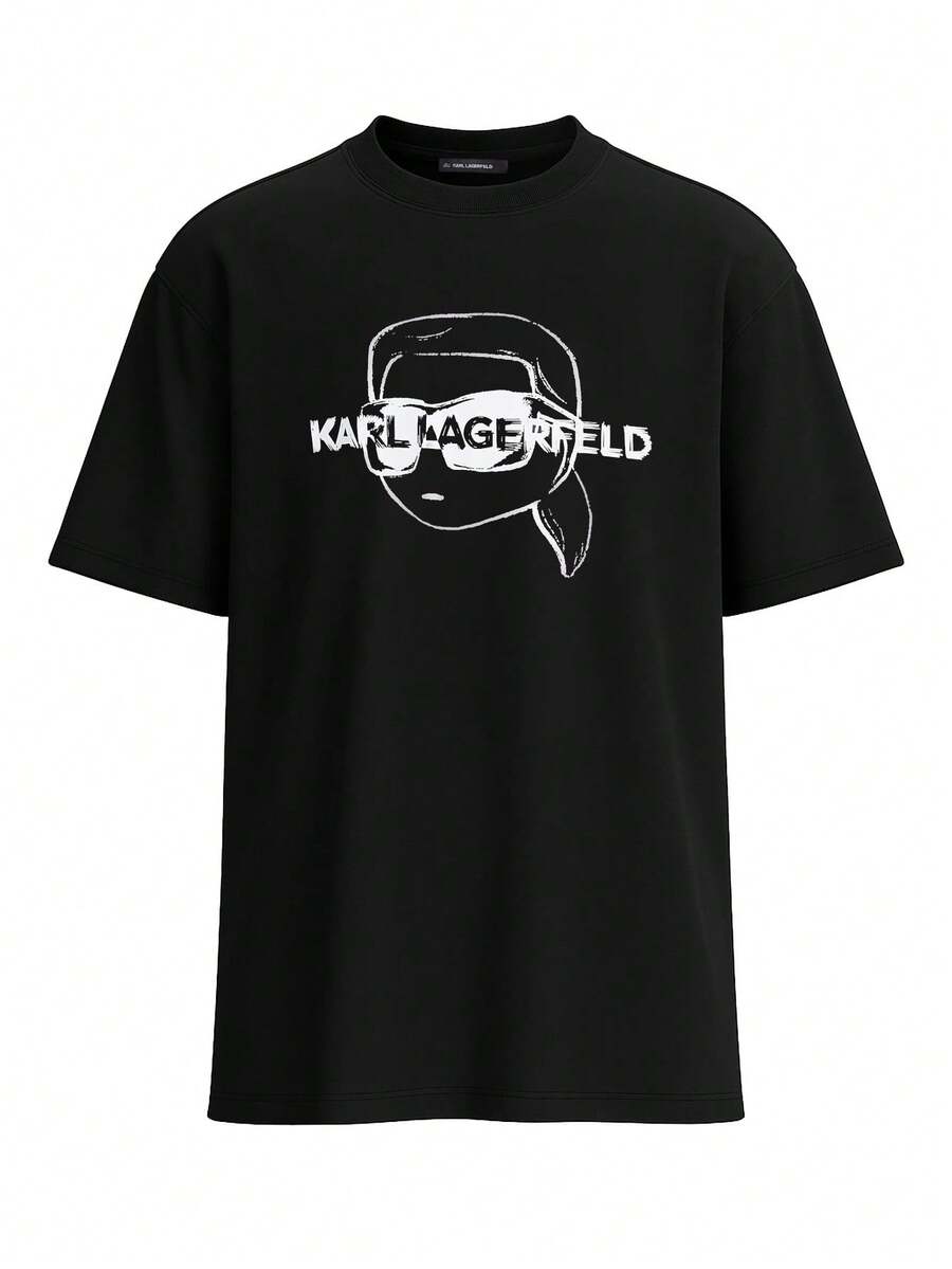 Karl Lagerfeld Ikon Graphic Men's T-Shirts Black - Black - View 1