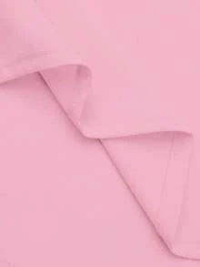 Airaco 大码女式纯色长袖单排扣口袋休闲衬衫 - 粉色 - 查看 4