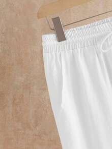 HIMLAND Men's Casual Daily Shirt & Solid Color Drawstring Pants Set