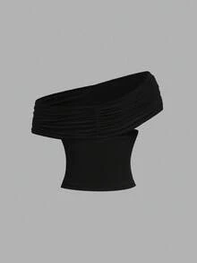 SHEIN MOD 4件套三穿女式休闲纯色修身上衣，包括高领上衣、露肩上衣等多种款式，风格百搭，适合节日、乡村、舞会等场合，可爱又时尚，是秋冬季的理想之选。适合各种场合，包括感恩节等。 - 彩色 - 查看 12