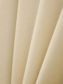 Manfinity Homme 男士休闲字母印花运动衫和运动裤两件套，秋冬 - 淡黃色 - 查看 6