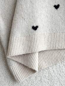 Sparklyn 青少年女孩毛衣，卡其色长袖毛衣，绣有爱心图案，秋冬穿着舒适，适合上学、日常生活、派对等各种场合。百搭又超值。