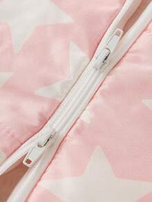 Cozy Pixies 1-Pack Of Thickened, Long-Sleeved Baby Sleeping Bag With Pink Star Print. - Pink - View 8
