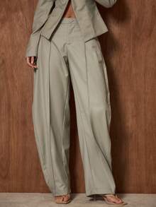 MUSERA 中腰宽松褶皱套装裤，可爱约会之夜、外出夜游、工作、冬季派对、优雅春季皆宜