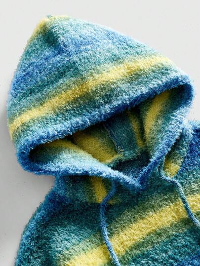 Street Life Felpa con cappuccio casual da uomo in maglia soffice e ampia, con coulisse, in colori a contrasto, adatta per l'autunno/inverno